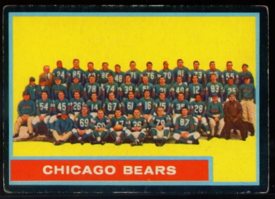 25 Bears Team Card